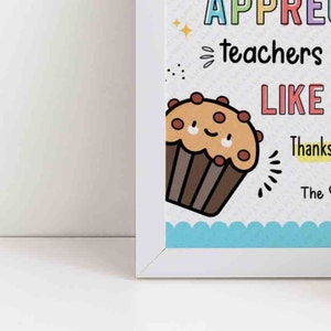 Editable Muffin To Do Appreciation Week Sign, Printable Muffin Staff Volunteer Thank You Appreciation Week, Nurse, INSTANT DOWNLOAD