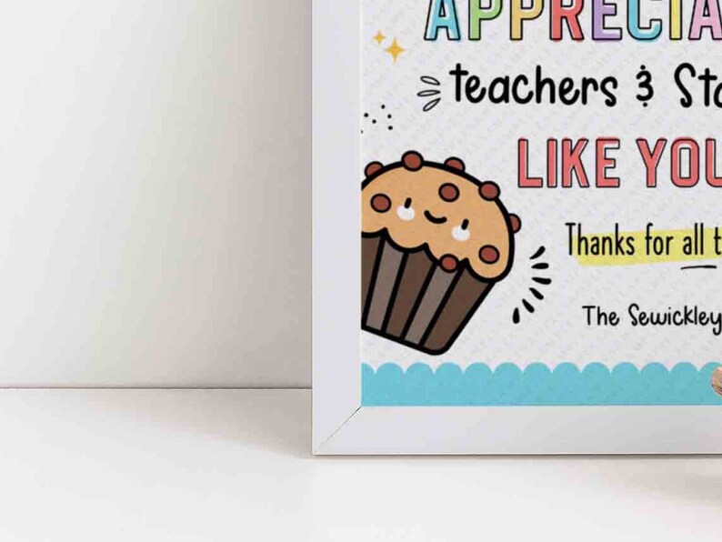Editable Muffin To Do Appreciation Week Sign, Printable Muffin Staff Volunteer Thank You Appreciation Week, Nurse, INSTANT DOWNLOAD
