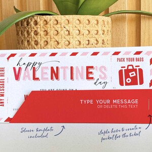Weekend Getaway Voucher Template, Surprise Valentine's Day Trip gift ticket, Valentines gift, Trip Away Voucher Editable INSTANT DOWNLOAD