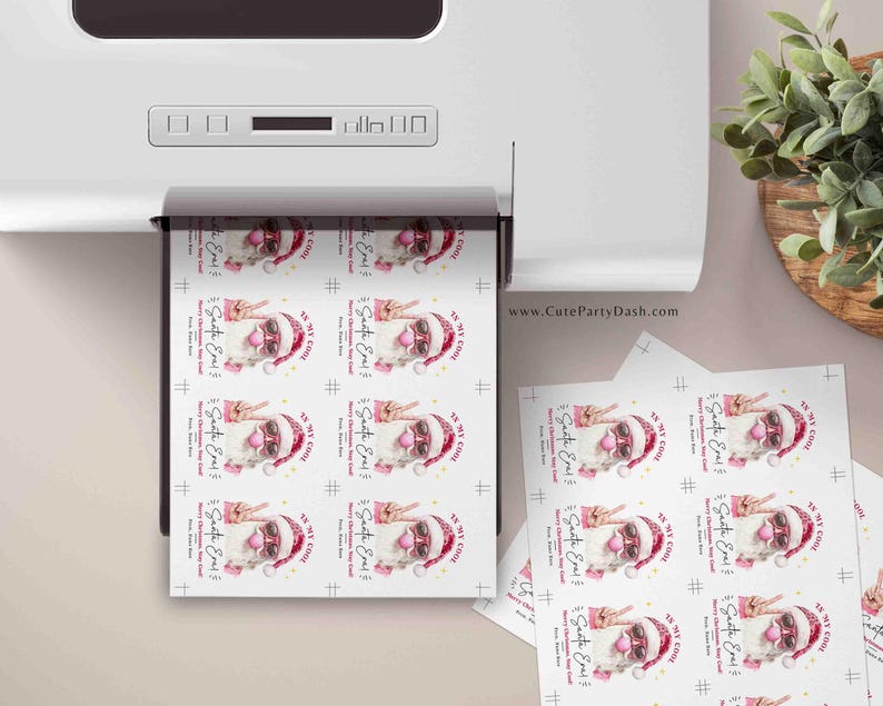 In My Christmas Era Trendy Gift Tag Printable INSTANT DOWNLOAD In My Cool Santa Era Christmas Gift Tag – Trendy Holiday Tag for Fun Gifting