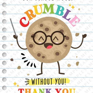 Editable Cookie Gift Tag, Chip Chip Hooray Employee Appreciation thank you, Teacher Staff School pto pta Appreciation Week