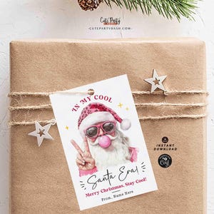 In My Christmas Era Trendy Gift Tag Printable INSTANT DOWNLOAD In My Cool Santa Era Christmas Gift Tag – Trendy Holiday Tag for Fun Gifting