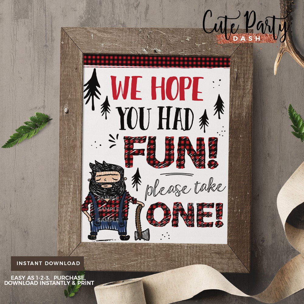 INSTANT DOWNLOAD EDITABLE Lumberjack First Birthday Party | Etsy
