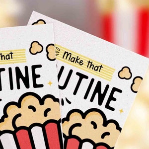 Editable Cheerleader good luck popcorn tag, Cheer Dance Squad Good Luck Tag, Team, Printable Make that routine POP tag INSTANT DOWNLOAD