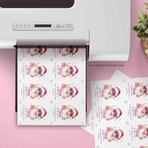 In My Pink Santa Era Christmas Gift Tag Printable INSTANT DOWNLOAD Trendy Retro Christmas Gift Tag –  Cool Santa Holiday Tag for Fun Gifting