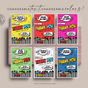 Nurse Appreciation Week Gift Tag Printable Gift for Nurse Editable Thank You Tag Superhero Appreciation Card INSTANT DOWNLOAD