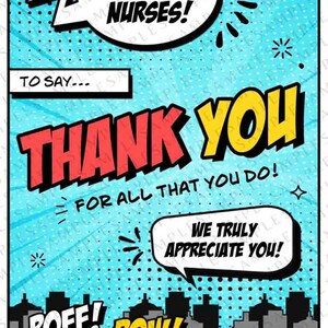 Nurse Appreciation Week Gift Tag Printable Gift for Nurse Editable Thank You Tag Superhero Appreciation Card INSTANT DOWNLOAD