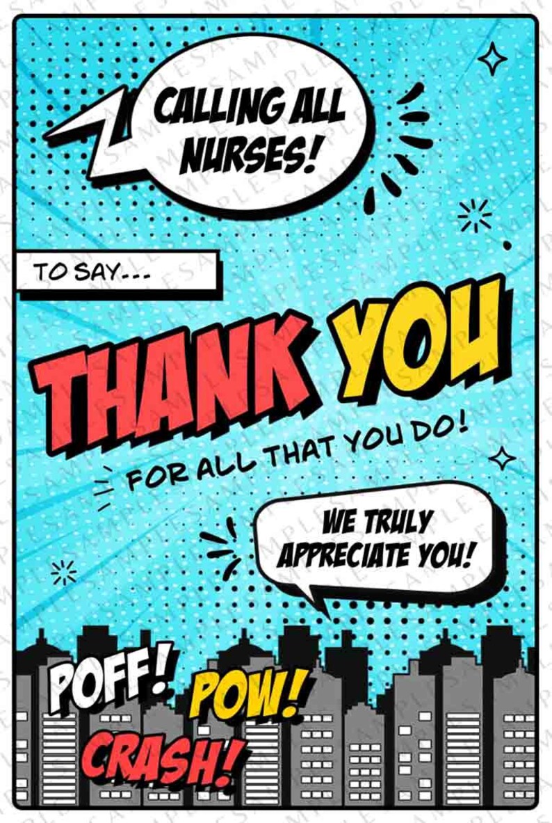 Nurse Appreciation Week Gift Tag Printable Gift for Nurse Editable Thank You Tag Superhero Appreciation Card INSTANT DOWNLOAD