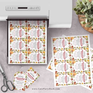 May include: Printable holiday gift tags featuring a watercolour design of oranges, cinnamon sticks, cloves, and greenery. The text on the tags reads "Holiday Simmering Potpourri".