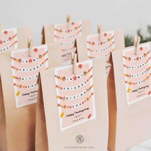 In My Friendsgiving Era Thanksgiving Gift Tag Printable INSTANT DOWNLOAD Friendship Bracelet Trendy Thanksgiving Favor Tag Festive Party