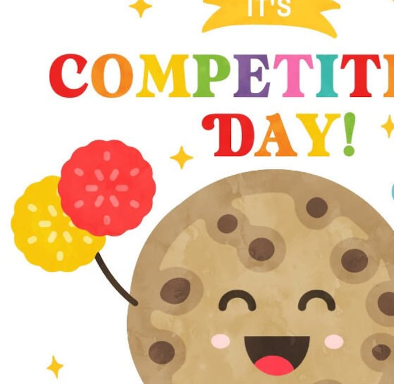 Editable Good Luck Competition Printable Gift Tag, Cookie Chip Chip Hooray, Drill Team Dance Competition, INSTANT DOWNLOAD