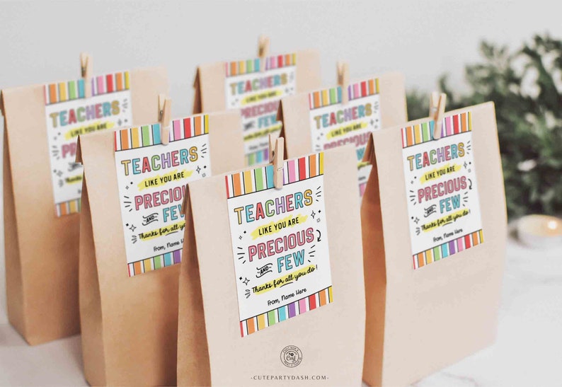 Teacher Thank you Gift Tag Editable Teacher Appreciation Week Thank You Card Printable End of school year gift for Teachers INSTANT DOWNLOAD