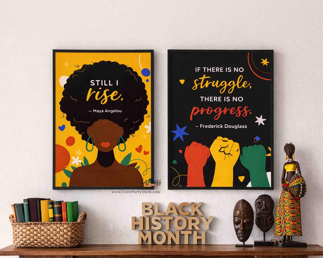 Black History Month Art Prints: Inspirational Quotes, Classroom Decor ...