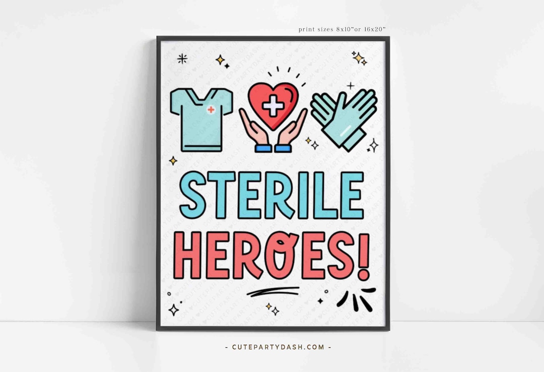 Sterile Processing Week Printable Poster INSTANT DOWNLOAD Printable SPD