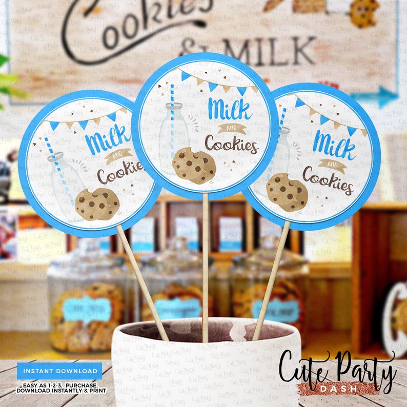 INSTANT DOWNLOAD, EDITABLE Milk and Cookies Food card, Milk & Cookies Birthday buffet label place card Boys Milk and cookies party, 202 image 10