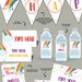 INSTANT DOWNLOAD, Editable Colorful Rainbow Food Cards, Rainbow ...