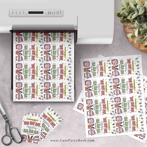 Christmas Gift Tags Printable INSTANT DOWNLOAD Happy Holidays Funny Christmas Gift Tags Kids Hohoho christmas tag Employee Staff Teacher