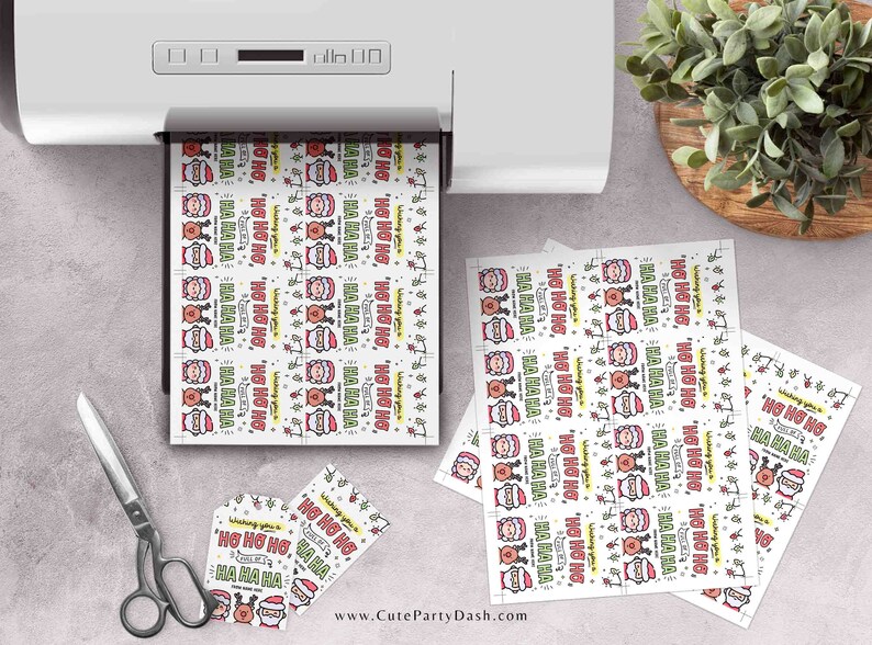 Christmas Gift Tags Printable INSTANT DOWNLOAD Happy Holidays Funny Christmas Gift Tags Kids Hohoho christmas tag Employee Staff Teacher