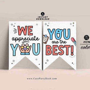 Social Work Month Banner Printable INSTANT DOWNLOAD Editable School Social Worker Appreciation Day decor day week banner Appreciation Sign
