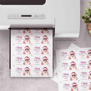 In My Pink Santa Era Christmas Gift Tag Printable INSTANT DOWNLOAD Trendy Retro Christmas Gift Tag –  Cool Santa Holiday Tag for Fun Gifting