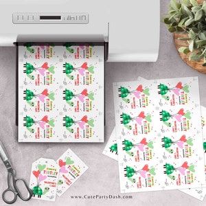 Valentine's Day Kids Classroom Punny Tags Printable INSTANT DOWNLOAD Happy Valentine's Day Pun Card EDITABLE Turtle Non-Candy School Teacher