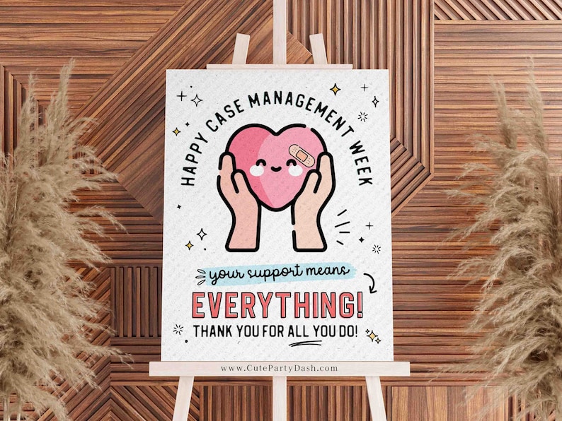 Case Management Week Printable Sign: Appreciation Banner Decor (digital ...