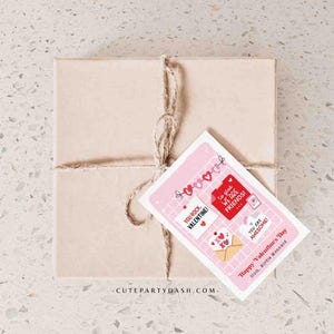 Happy Valentine's Day Classroom Valentine Kids Tag Printable INSTANT DOWNLOAD Teacher Valentines Notes Gift Coworker Team  EDITABLE gift tag