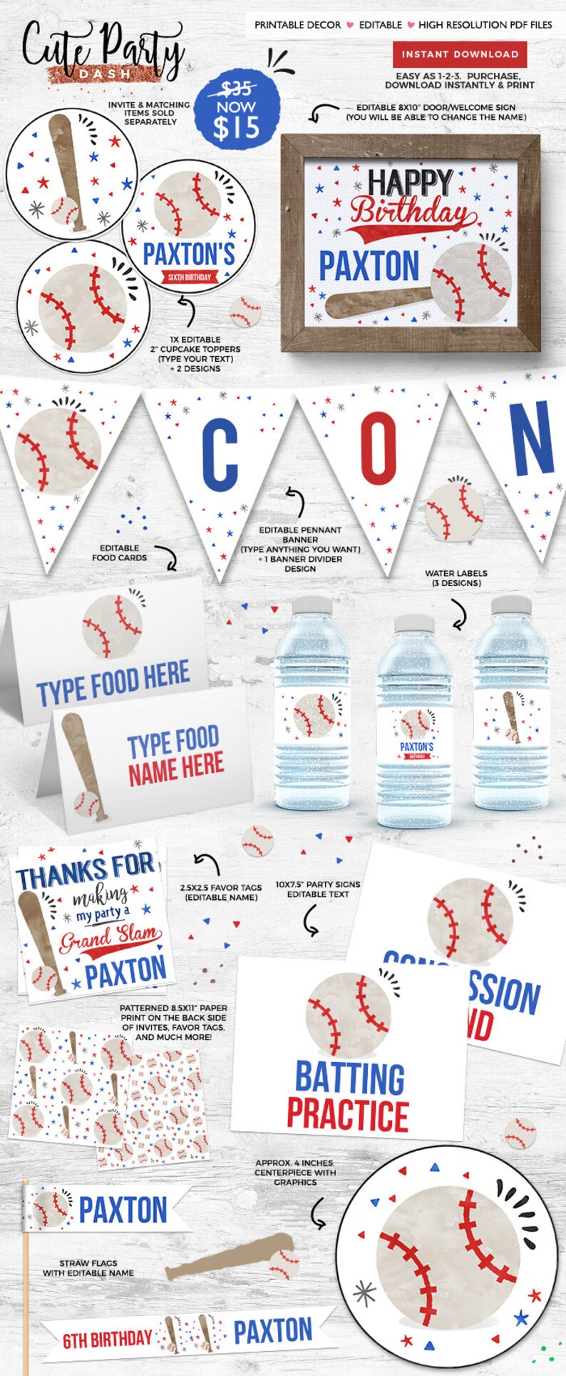 Baseball Birthday Party decorations