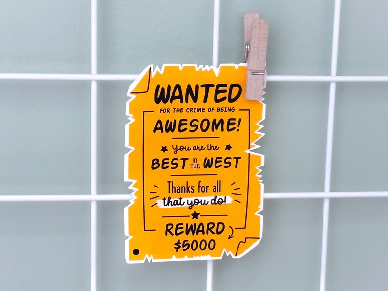 Wild West Teacher Appreciation Tag: Editable Thank You (Digital Download) image 4