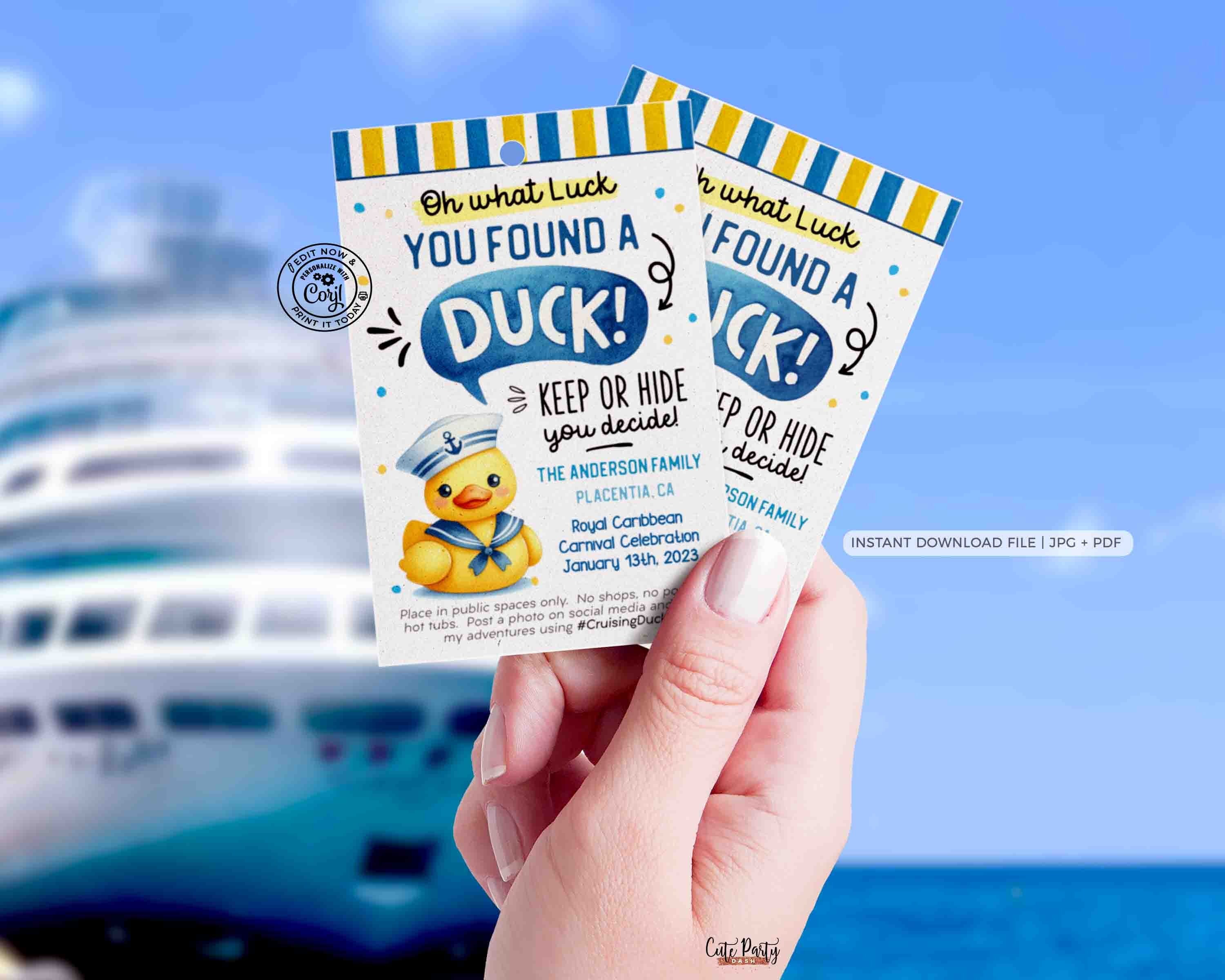 Duck Tags, You've Been Ducked - Tarjeta De Juego De Pato, Paquete