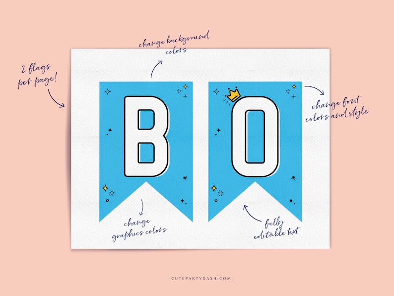 Editable Boss's Day Banner: Printable Pennant Sign (instant Download ...