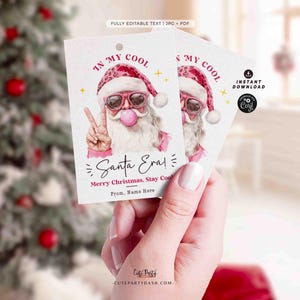 In My Christmas Era Trendy Gift Tag Printable INSTANT DOWNLOAD In My Cool Santa Era Christmas Gift Tag – Trendy Holiday Tag for Fun Gifting