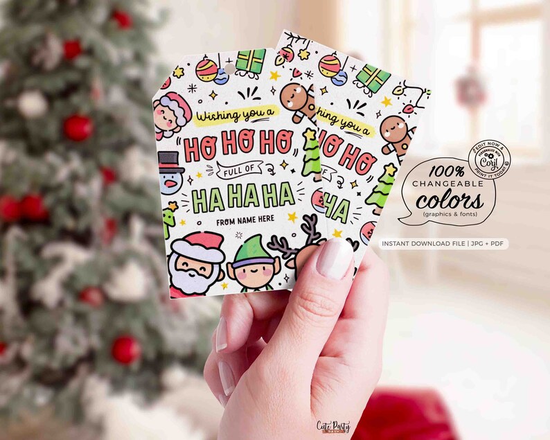 Christmas Treat for Someone Sweet Gift Tag, Holiday Appreciation Gift Tags, Favor Employee Company Staff Teacher, INSTANT DOWNLOAD EDITABLE