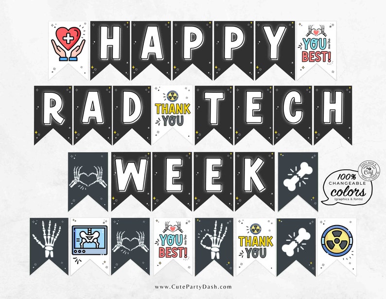 Rad Tech Week Gift Tag Printable: Editable Radiology Appreciation ...