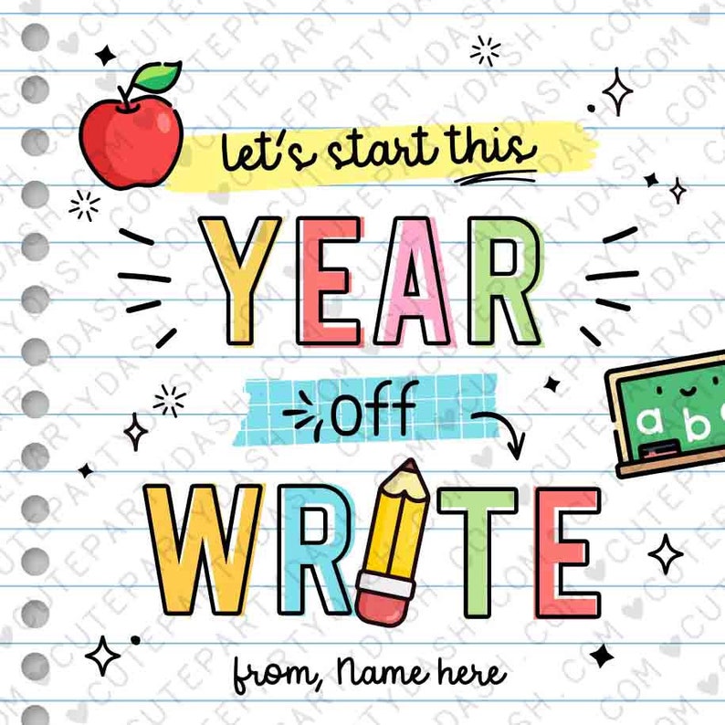 First Day of School gift Tag EDITABLE Welcome Back To School Printable Pen MarkerGift Tag Let's start this year off write INSTANT DOWNLOAD