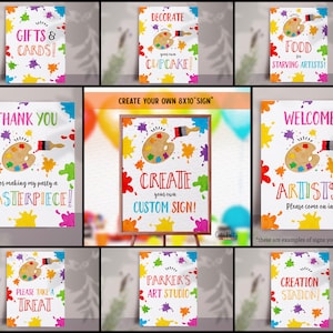 Art Party Birthday Invitation, Painting Birthday Invite, Artsy Party ...