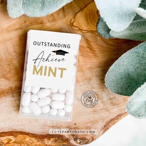 INSTANT DOWNLOAD Graduation Favors for guest 2023 Editable Senior Class of 2023 Graduation Party Mint Favors idea Candy High School Grad 420