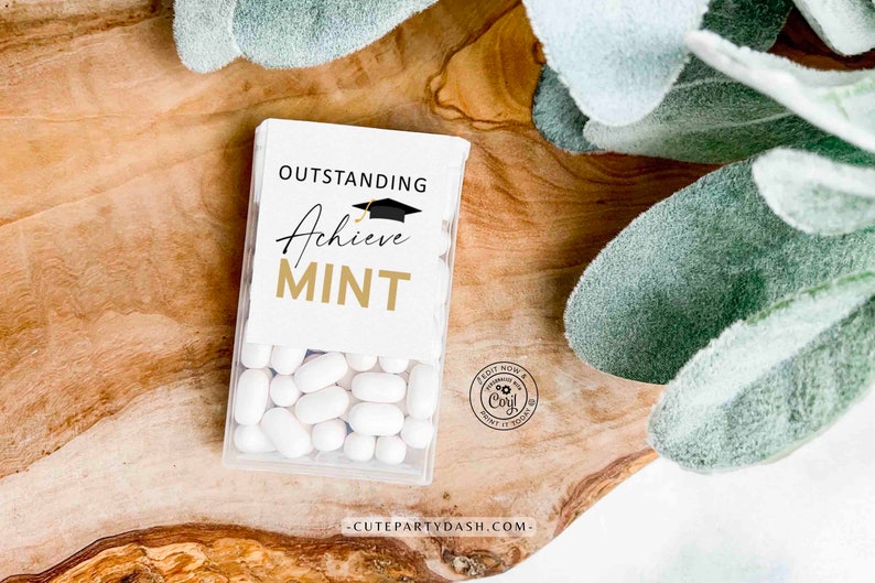 INSTANT DOWNLOAD Graduation Favors for guest 2023 Editable Senior Class of 2023 Graduation Party Mint Favors idea Candy High School Grad 420