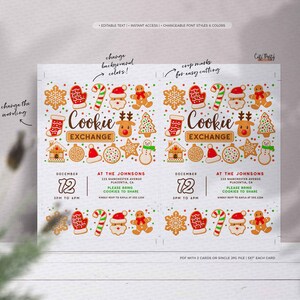 Christmas Cookie Exchange Invitation, Cookie Exchange Party Digital Invite by CutePartyDash.com