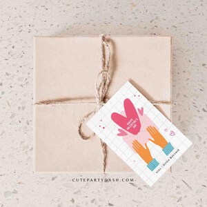 Happy Valentine's Day Classroom Valentine Kids Tag Printable INSTANT DOWNLOAD Teacher Valentines Gift Co worker Team  EDITABLE gift tag