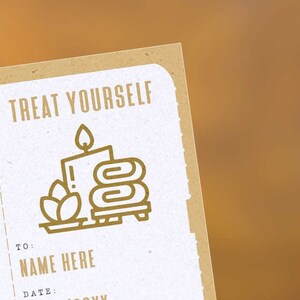 Mother's Day Gift Spa Gift Voucher Certificate, Massage Gift Voucher, Spa Treatment Salon Gift Idea for mom, wife, niece INSTANT DOWNLOAD