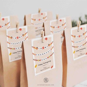 In My Thankful Era Thanksgiving Gift Tag Printable INSTANT DOWNLOAD Friendship Bracelet Trendy Thanksgiving Gratitude Favor Treat Tag