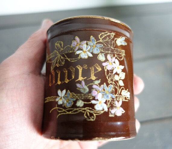 フランスアンティーク　スパイスポット フランスアンティーク 陶器製のキャニスター 3点セット 木製ラック付き