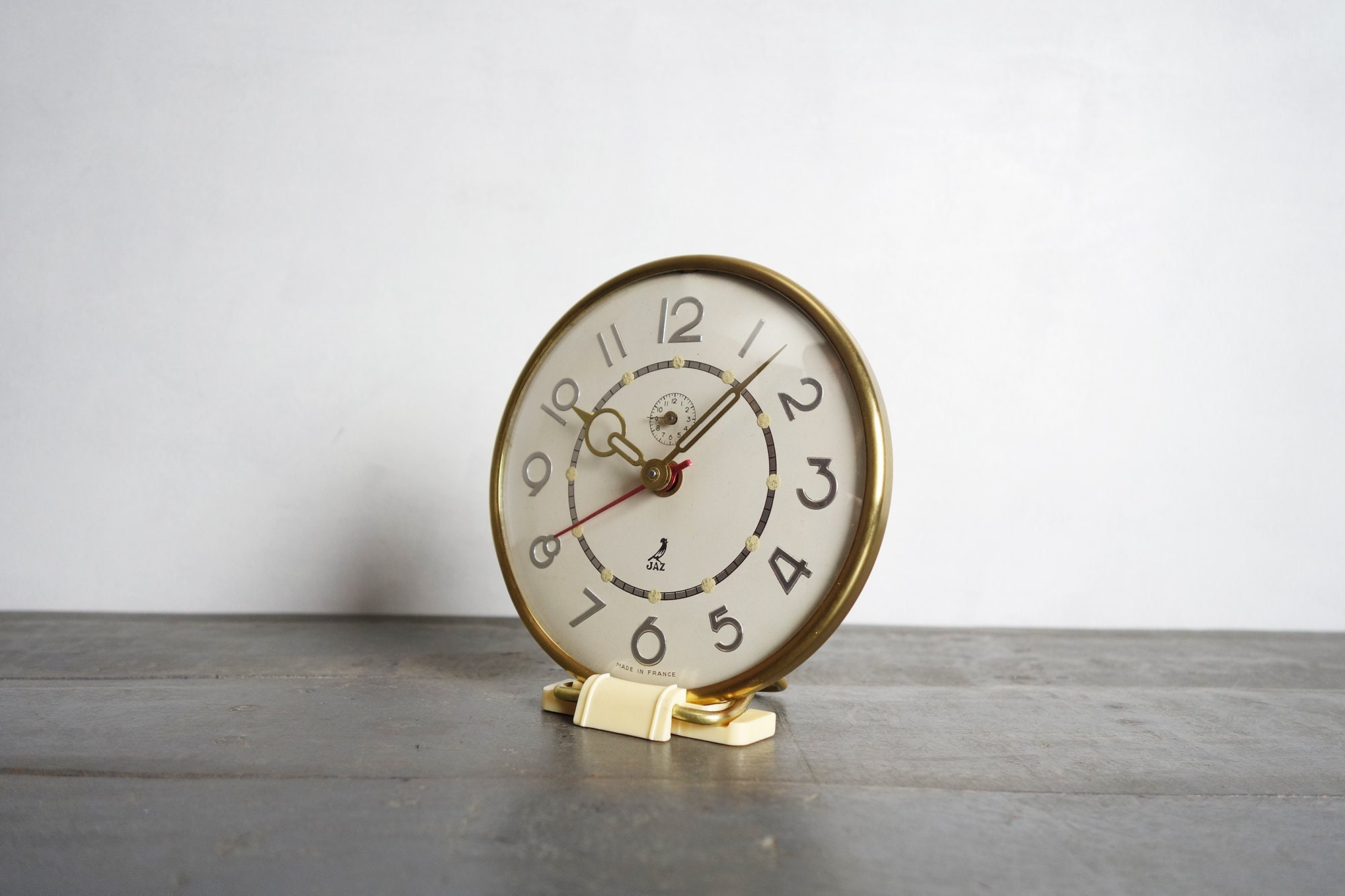 Français Horloge Jaz Vintage, Réveil, Modèle Cleric, Vers 1955-1960