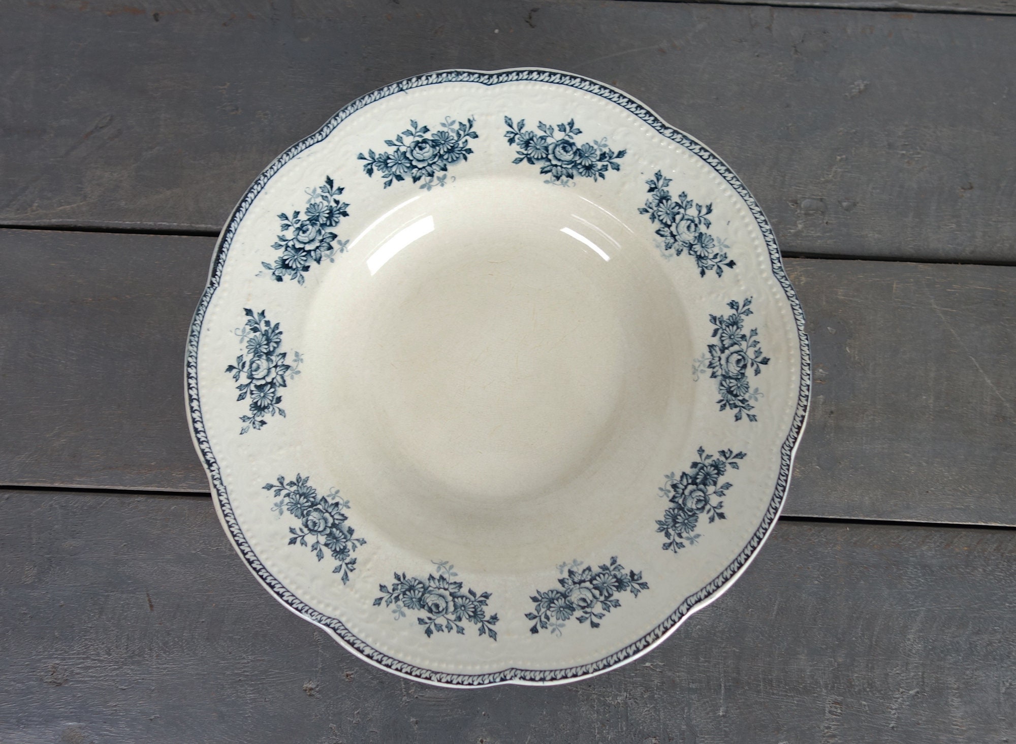 バドンヴィレ スーププレート スープ皿 フランスアンティーク