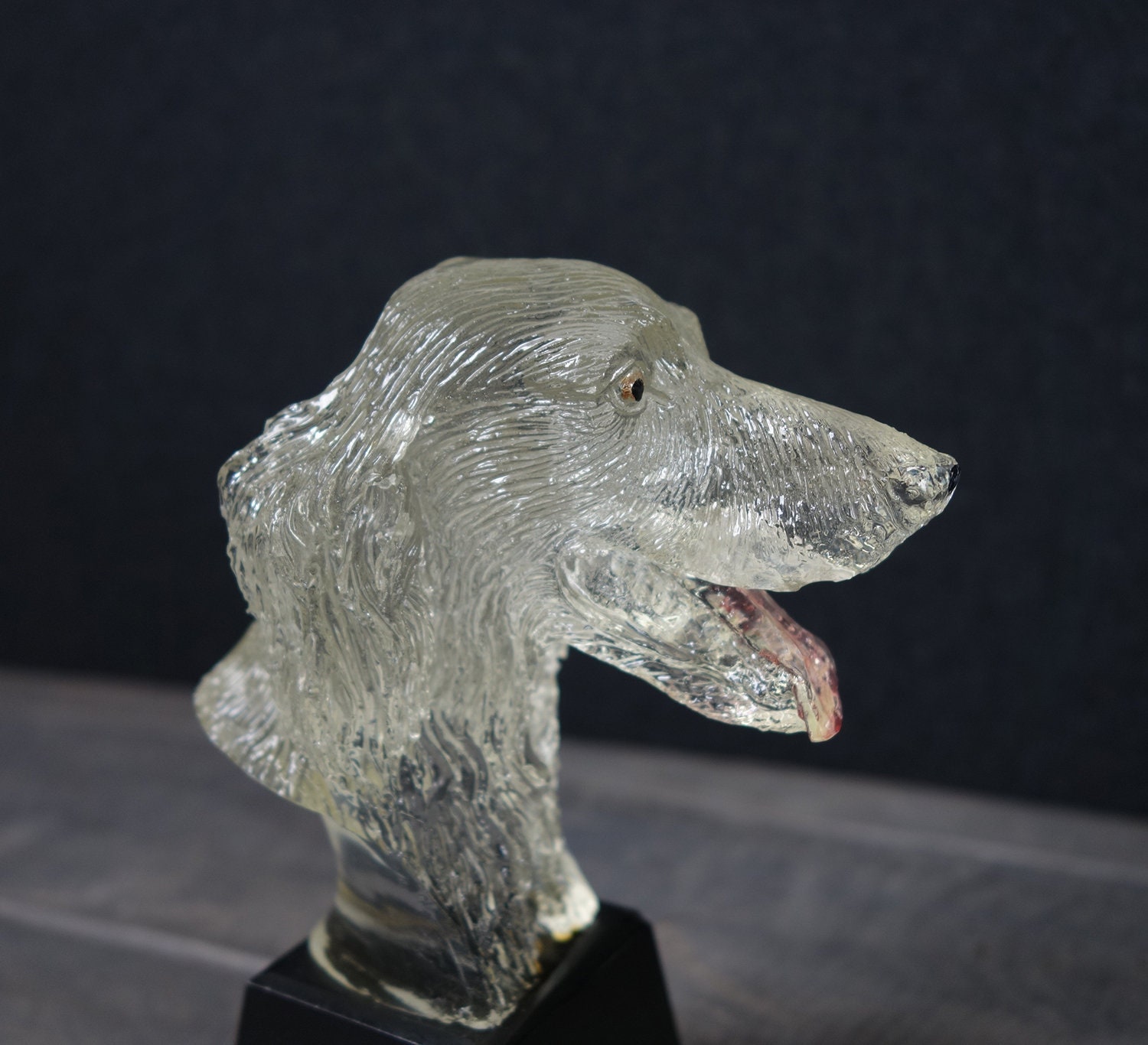 犬の頭部を持つ樹脂製彫刻 ヴィンテージセッターヘッド、犬の頭、犬の頭の樹脂彫刻 - Etsy 日本