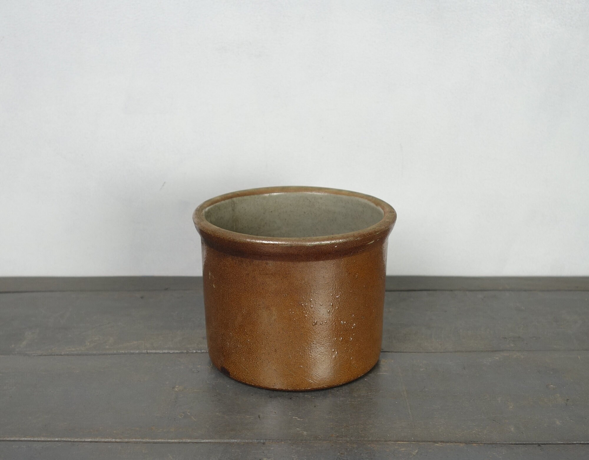 Français Pot Vintage, de Confiture, en Grès, Confit, Grès Émaillé, Ferme, Rustique, Français Country