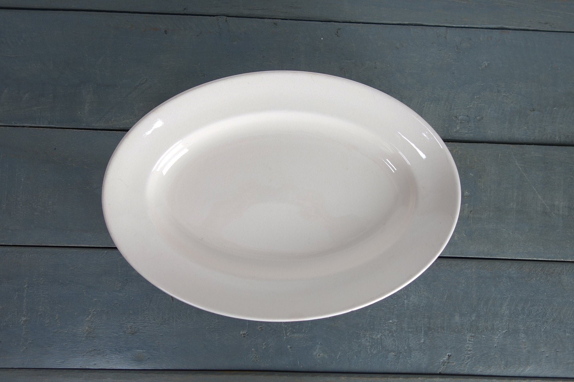 Français Plat Rose Antique, Blush Rose, Couleur Pâle, Plat Ovale, Profond