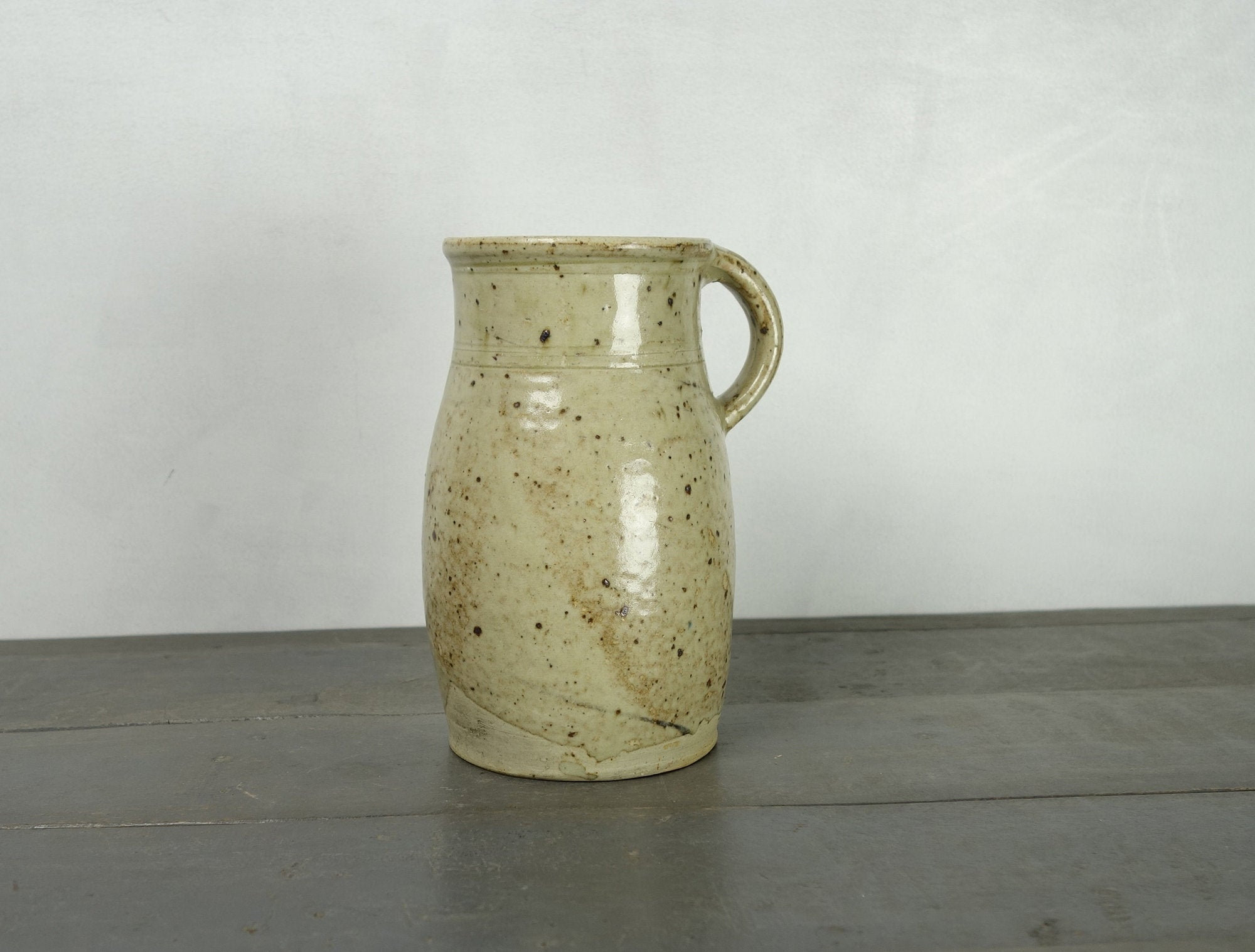 Pichet en Grès Vintage Français, Pot à Lait Vintage, Cruche, Émaillé, Pyrite, Vase, Rustique, França