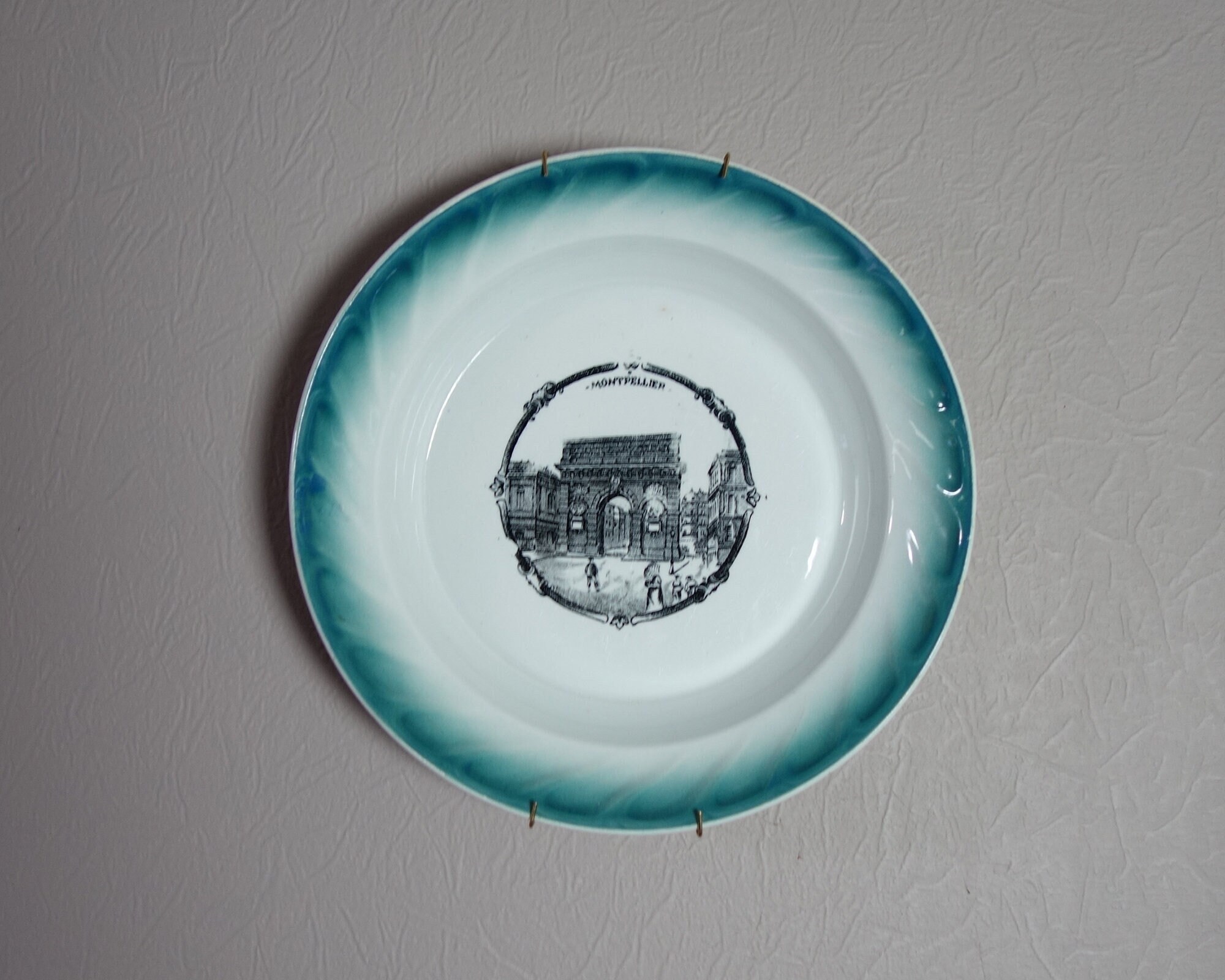 Français Plaque Décorative Antique, Plaque Murale, Plat Peu Profond, Montpellier, Série Villes, Pexo